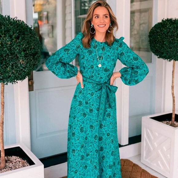 Zimmerman Green Linen Dress - Picture 1 of 2